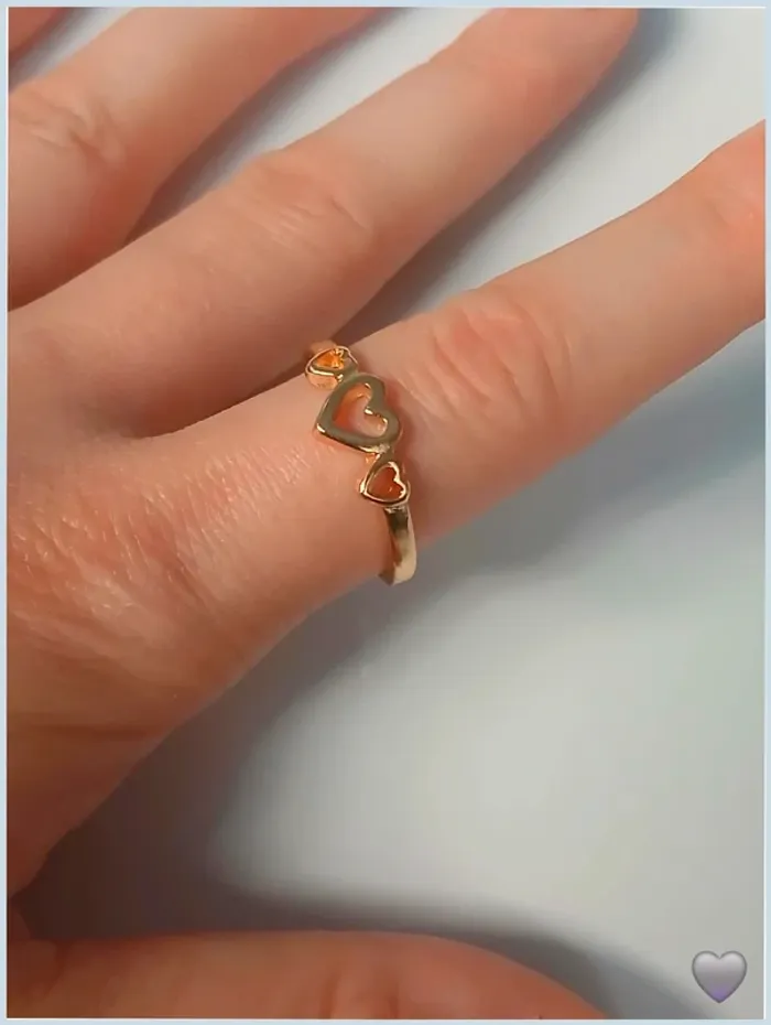 Bague dorée en acier inoxydable - photo numéro 3