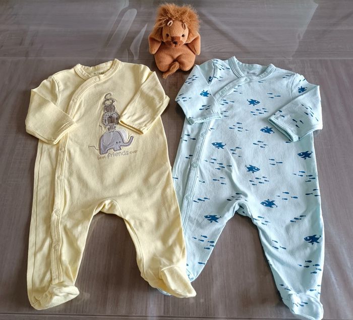 Lot de 2 pyjamas légers coton 3 mois