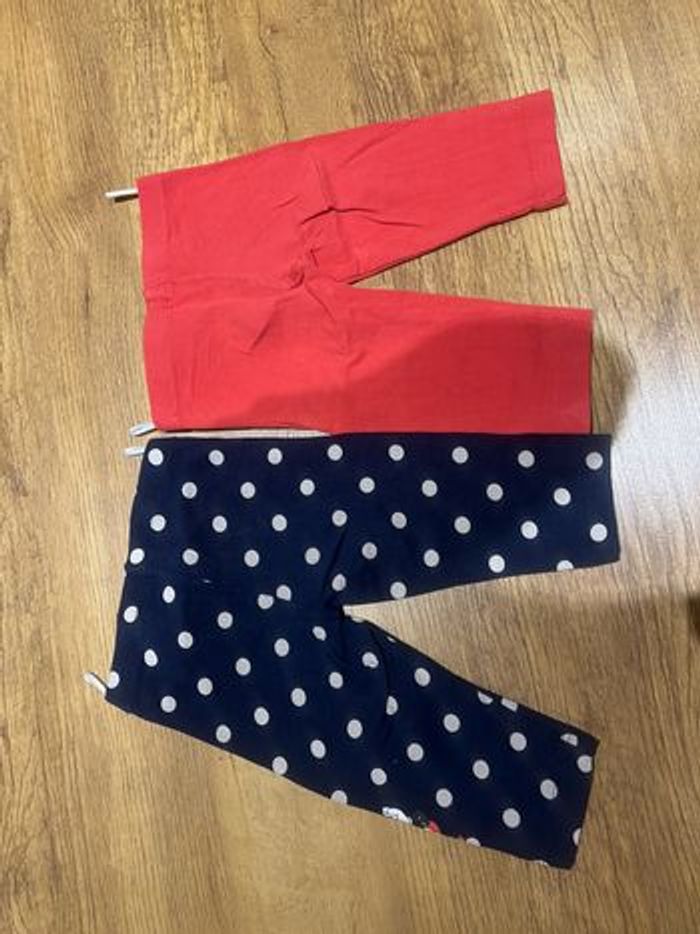 Lot 2 x Leggings court (été) fille 2 ans - photo numéro 2