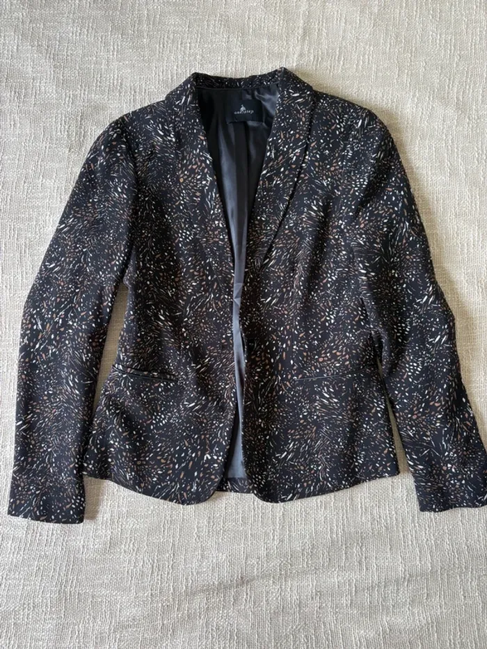 Lot blazer et chemise One Step – tailles 38 et 36 – motif moucheté noir marron - photo numéro 7