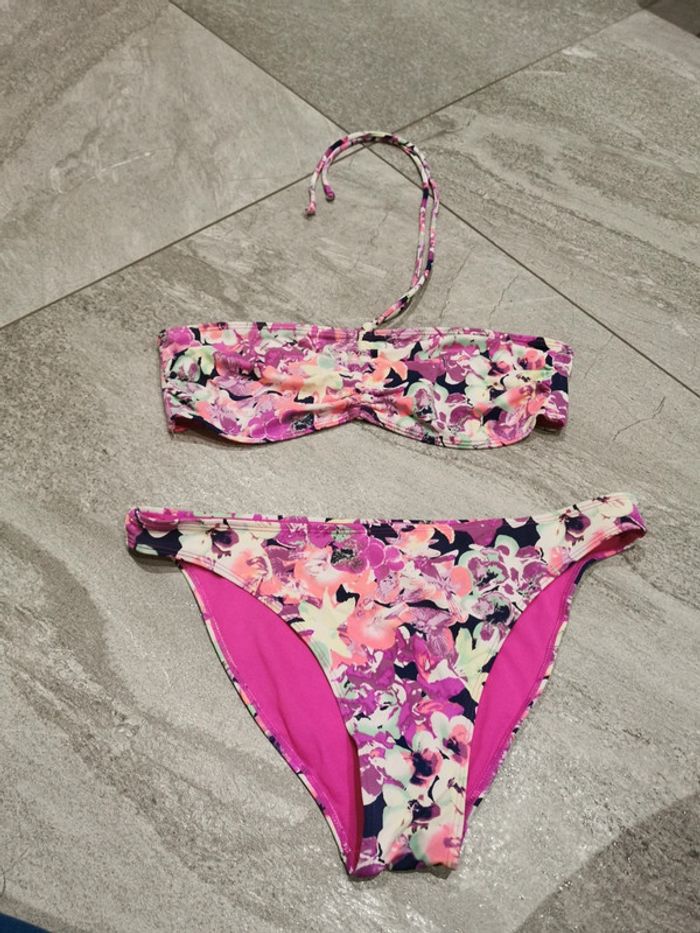 Maillot de bain femme bikini fleuri M 38/40