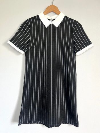 Robe courte à rayures Jennyfer noir et blanc