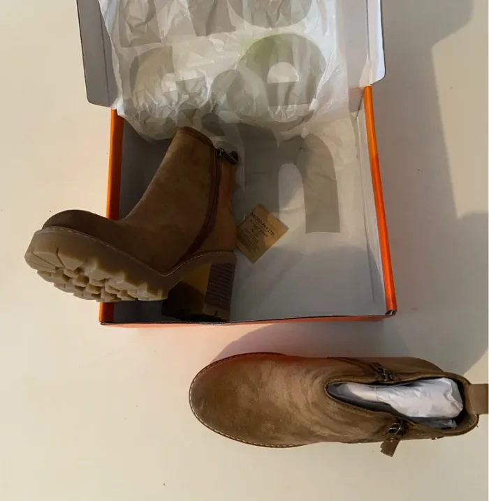 Bottines beige marron - photo numéro 2