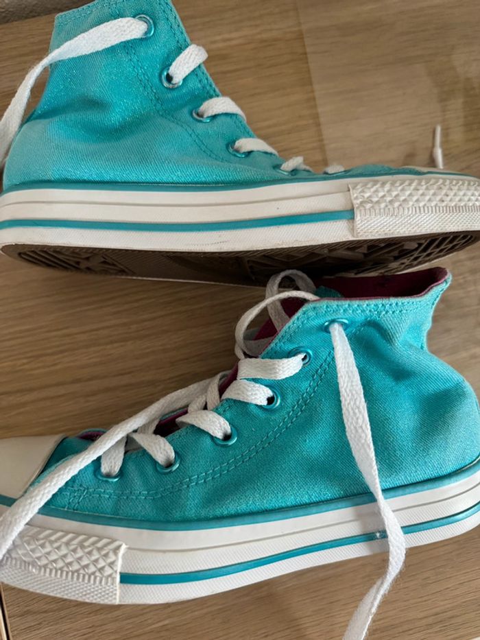 Converse All Star Chuck Taylor metallic blue junior P33 - photo numéro 6