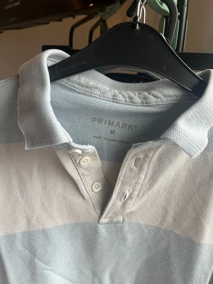 Polo bleu ciel blanc - photo numéro 2