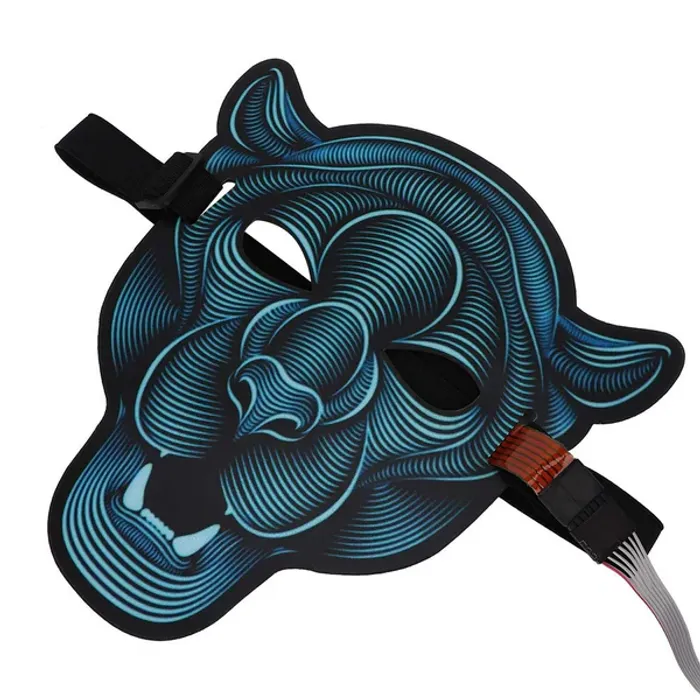 Masque panthère lumineux réactif au son – Goodmark Taille Unique Neuf - photo numéro 2
