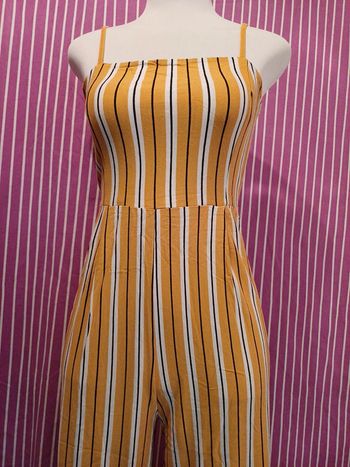 Combi-pantalons évasée rayée 💛