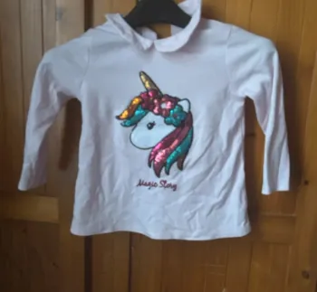 T-shirt a motif licorne 23 mois