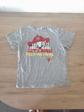 Tee-shirt manches courtes 8 ans pat patrouille