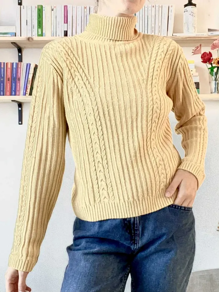 Pull Col Roulé Alain Manoukian en taille S/M (=36/38) - Très bon état - photo numéro 3