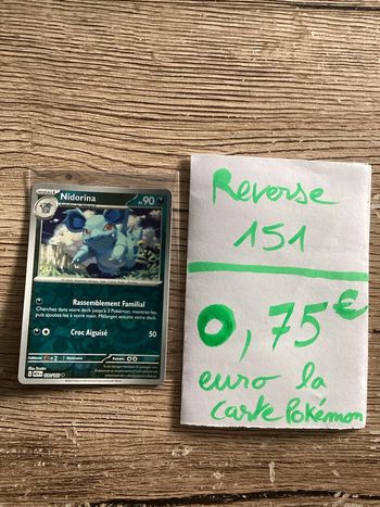 carte Pokémon nidorina reverse 030/165 EV3.5 collection 151 FR neuf sortie de booster