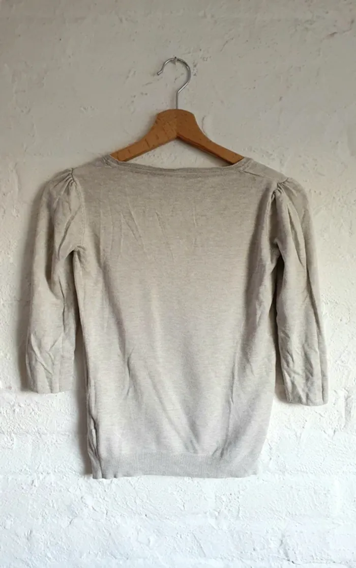 Pull fin crème taille XS Naf Naf - photo numéro 3
