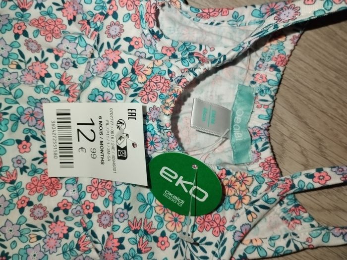 Robe fleurs Obaibi taille 3 mois neuve - photo numéro 2
