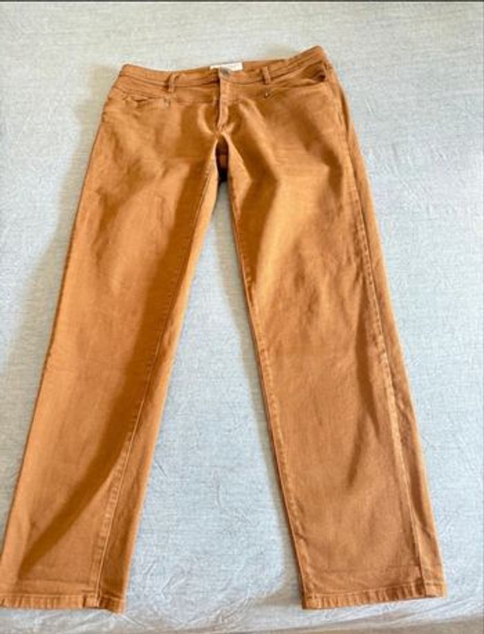 Pantalon Chino/Jean Confort Mat de Misaine T.46 Couleur Caramel Ocre - photo numéro 2