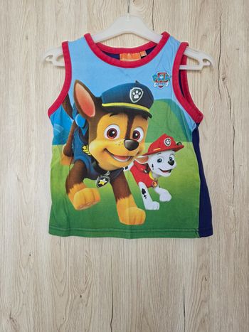 DÉBARDEUR GARÇON PAW PATROL BLEU MARINE/ROUGE TAILLE 5ANS MARQUE NICKELEDEON