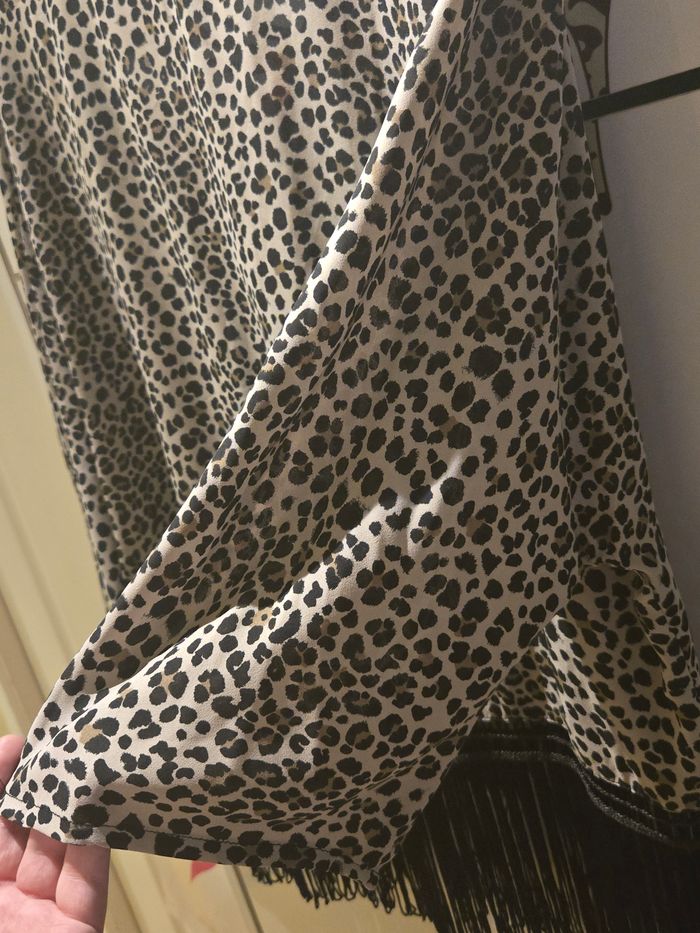 Gilet kimono leopard à franges T.40/42 H&M Divided - photo numéro 6