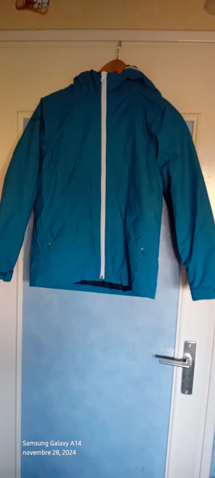 Blouson coupe vent doublé tribord bleu garçon 12 ans décathlon - photo numéro 4
