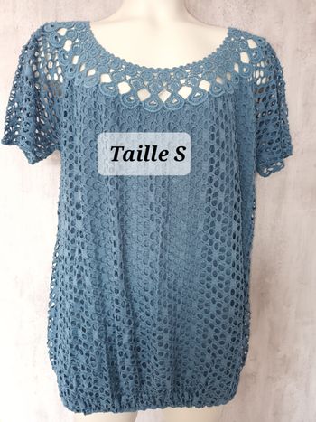 Blouse femme S doublée bleu