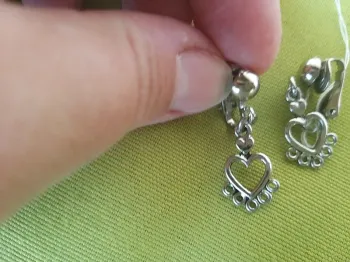 Boucle d'oreille argentée pour oreille non percées