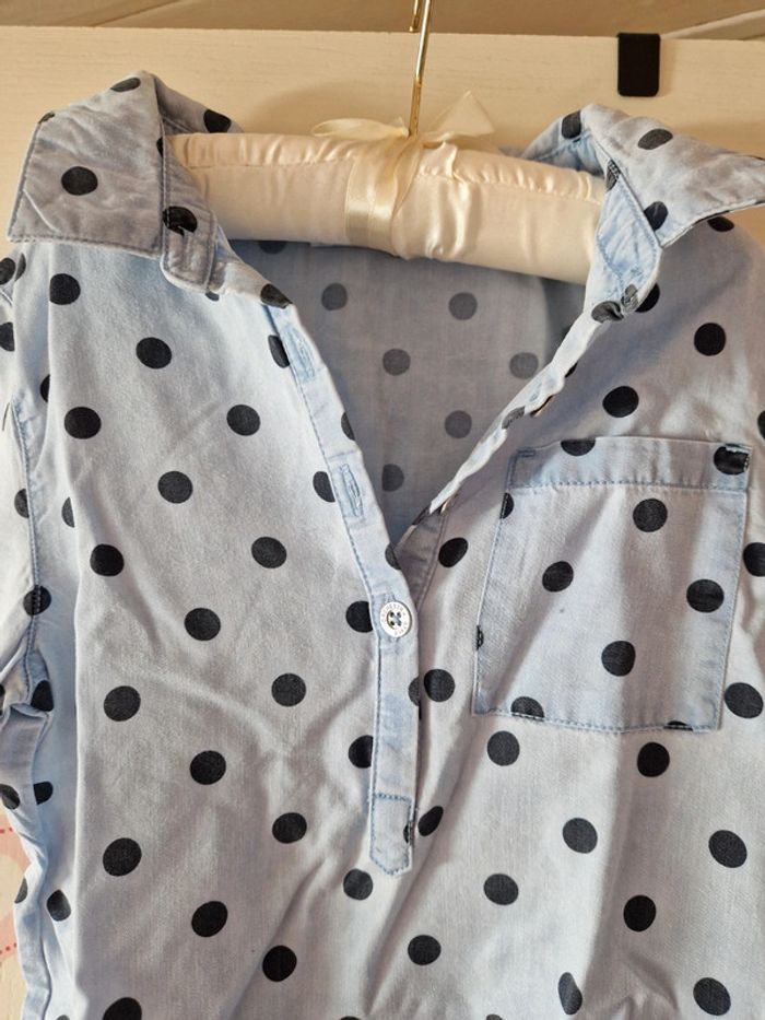 Robe orchestra bleu à pois 8 ans - photo numéro 2