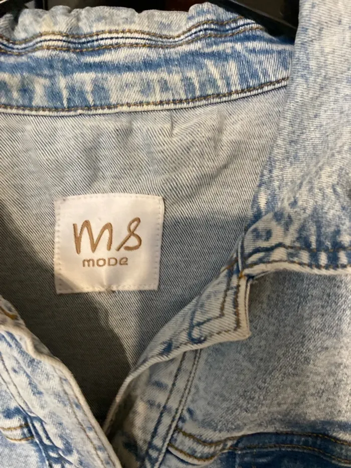 veste en jean bleu délavé M&S mode 48 - photo numéro 6
