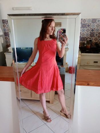 Robe 38 rose rouge c77