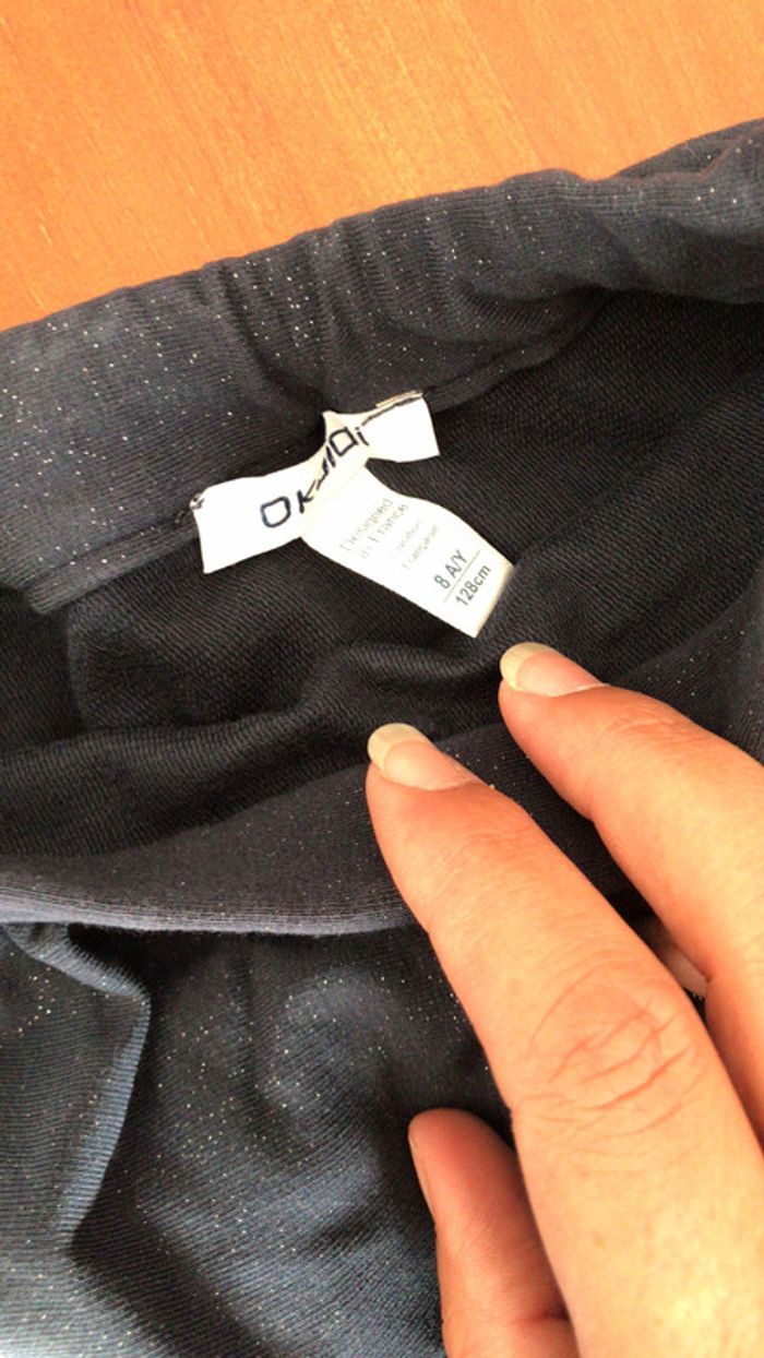 Jupe pailletée à volants okaidi état neuf 8 ans - photo numéro 2