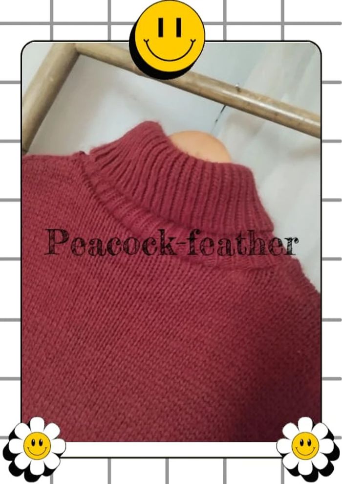 Pull col roulé terracotta TU - photo numéro 2
