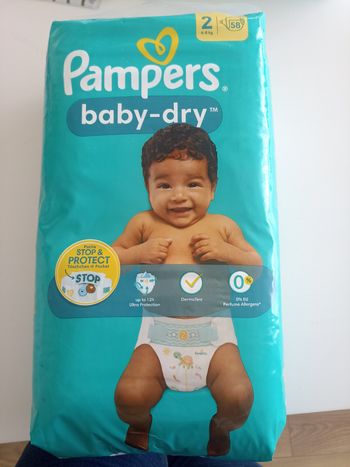 Pampers baby dry taille 2 (x58)