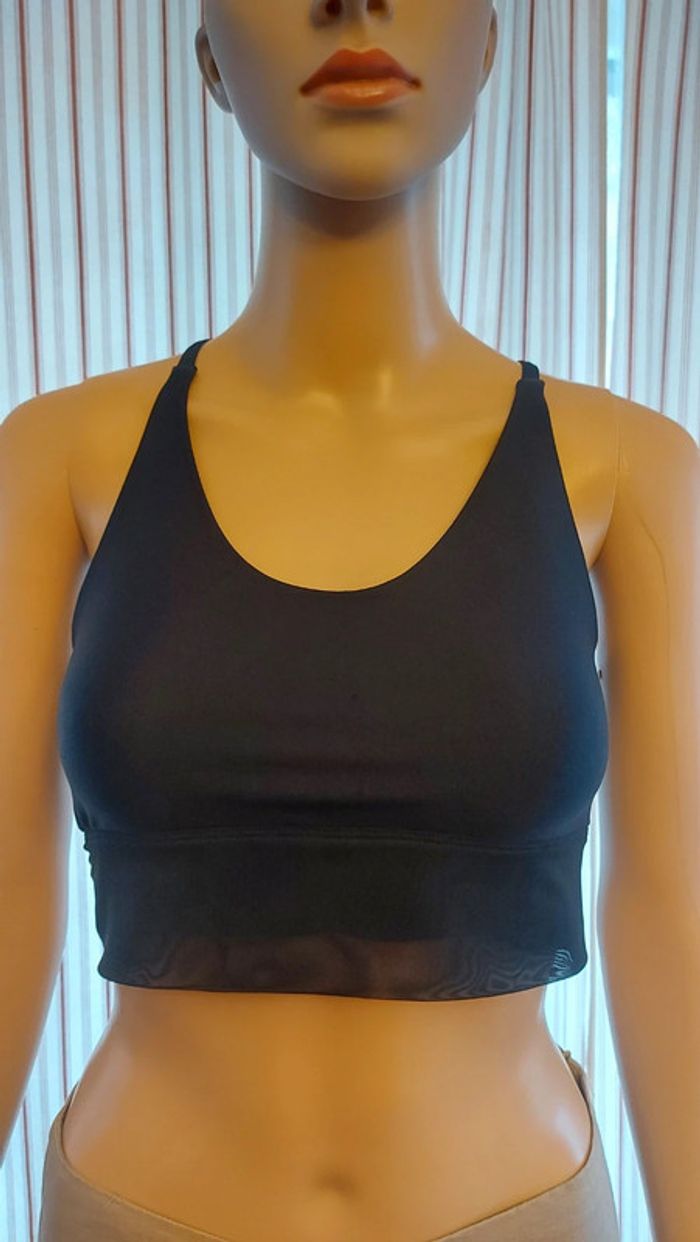 Brassiere de sport noire Decathlon eu/fr 38 - photo numéro 2