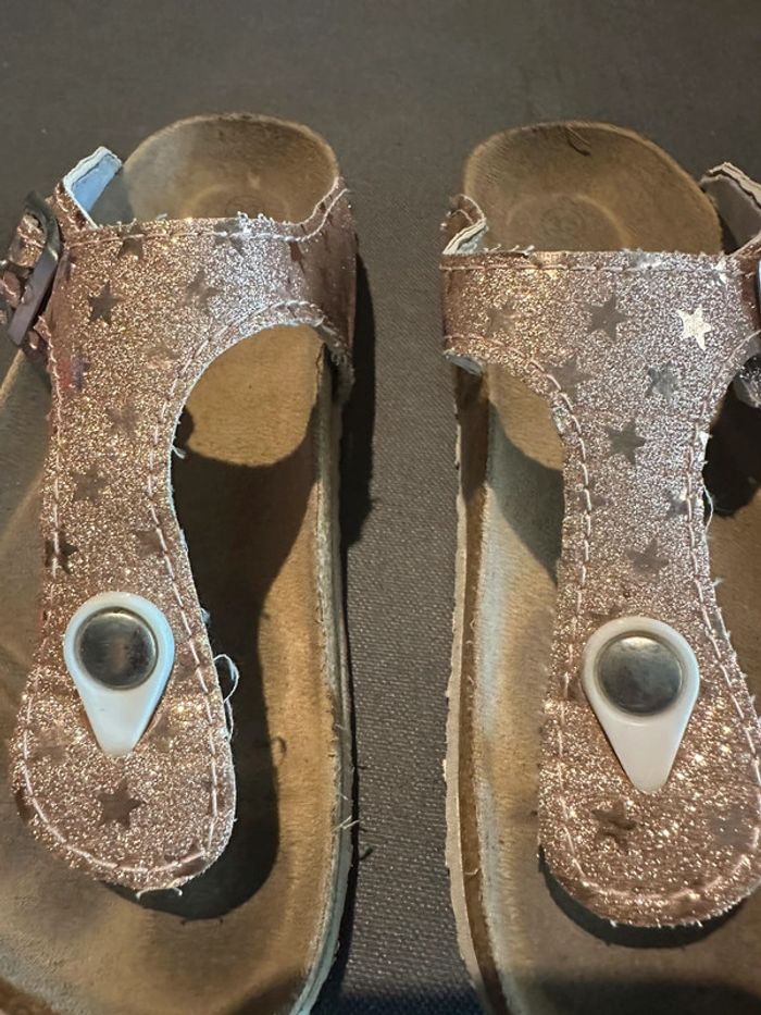Sandales à brides rose doré T33 - photo numéro 2