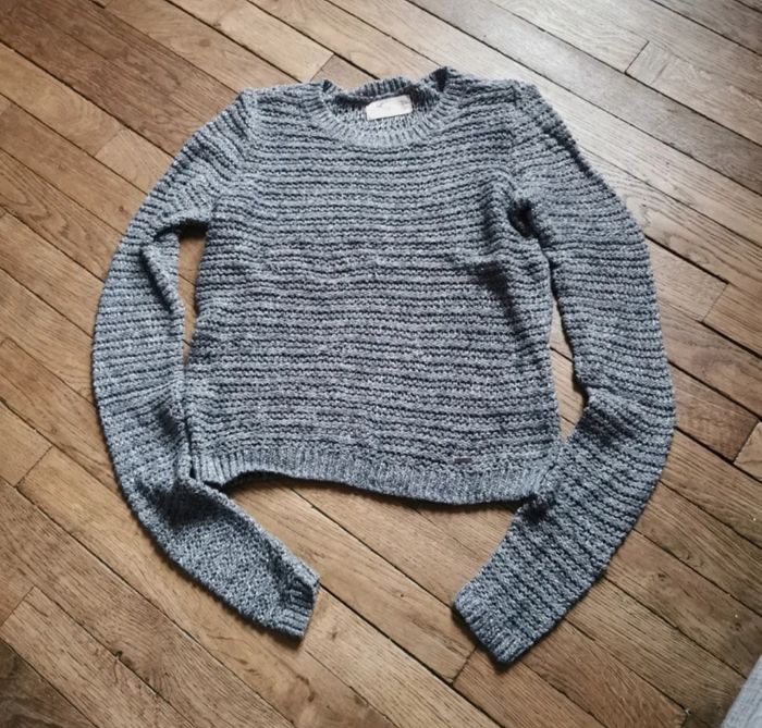 Pull gris paillette Hollister taille S