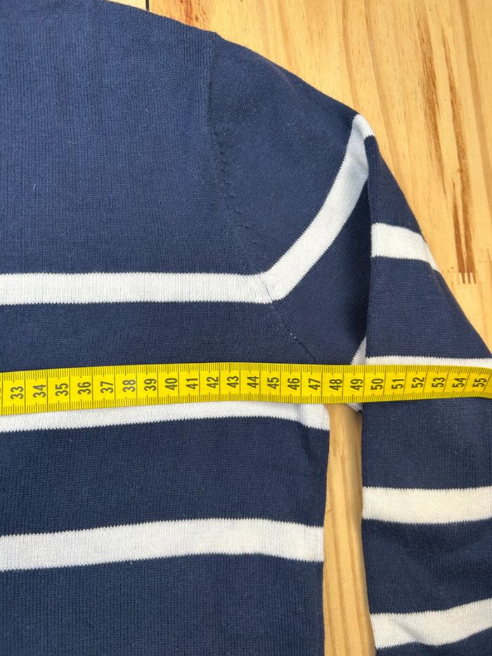 Pull Tommy Hilfiger Enfant M (12-14 ans) Marine Rayé Blanc - Très Bon État - Léger Défaut ST053 - photo numéro 8