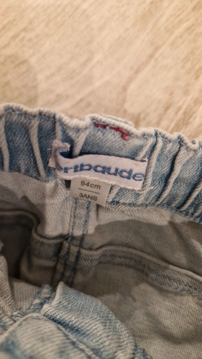 Short en jeans bleu clair Verbaudet 🌼 3 ans - photo numéro 3
