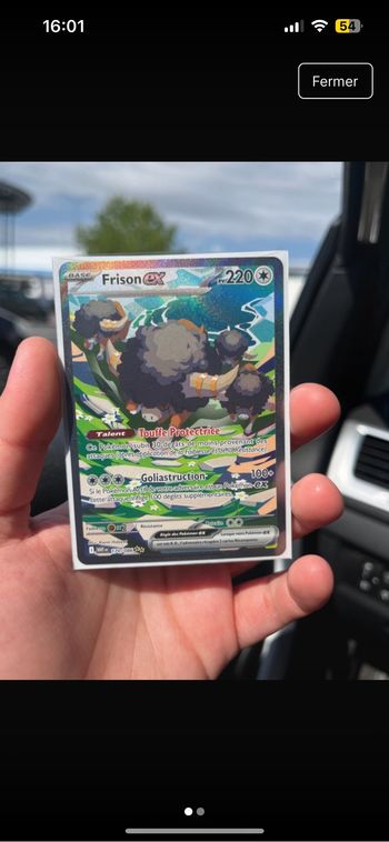 Carte Pokémon frison ex alternatif 170/086 10.5 flamme blanche foudre noire