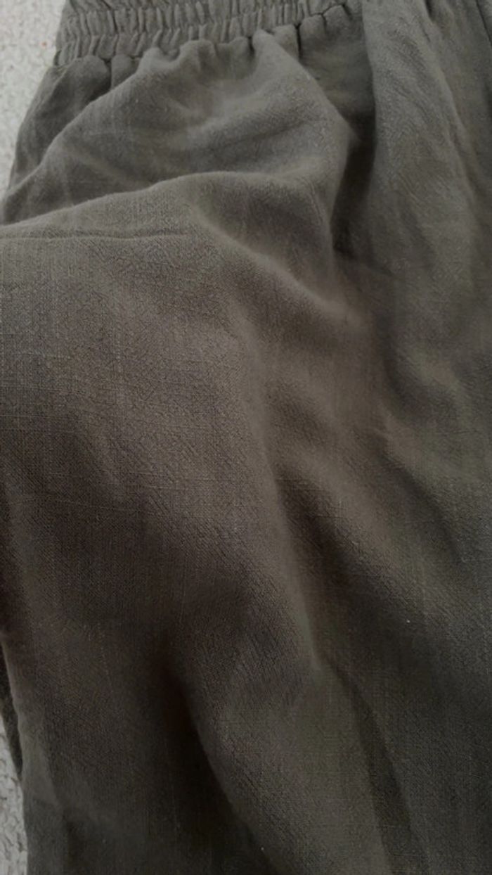 Pantalon fluide large été kaki - photo numéro 6