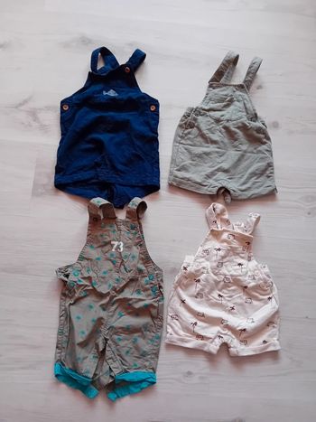 Lot de 4 salopette short