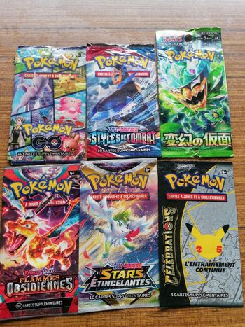 Lot 6 booster pokémon vides