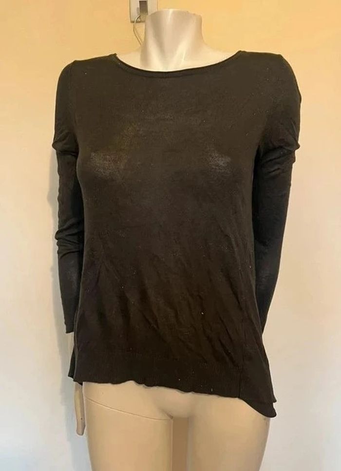 ⭐ Pull léger gris foncé pailleté Camaïeu Taille M ⭐