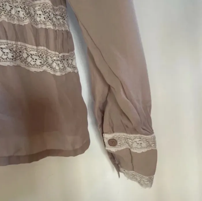 Chemise blouse dentelle vintage Tentation taille 38 - photo numéro 4