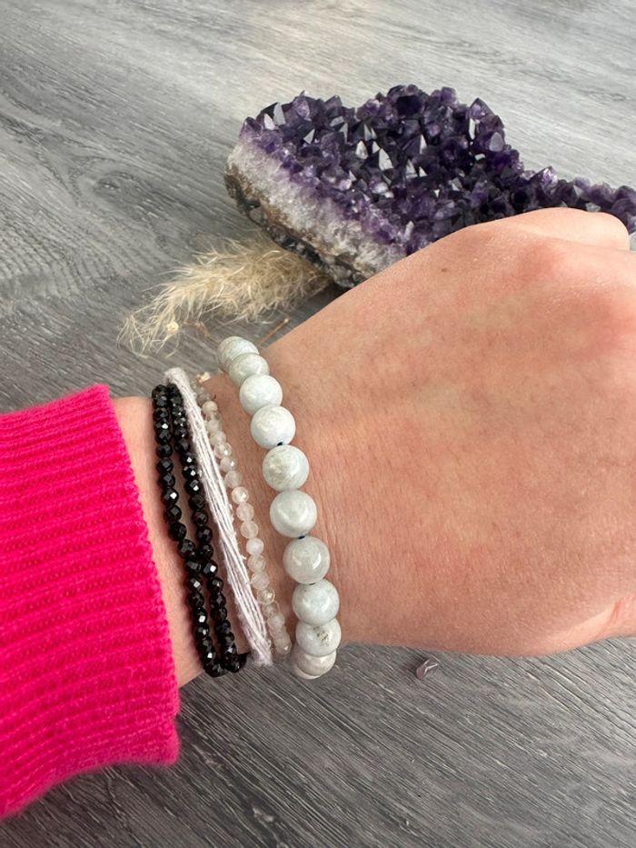 Bracelet en agate véritable - Pierre naturelle - photo numéro 5