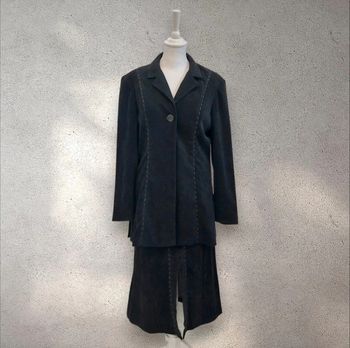 Ensemble tailleur deux pièces noir femme taille 40
