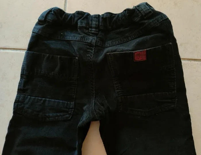 Pantalon noir côtelé velours noir taille 7 ans Orchestra - photo numéro 5