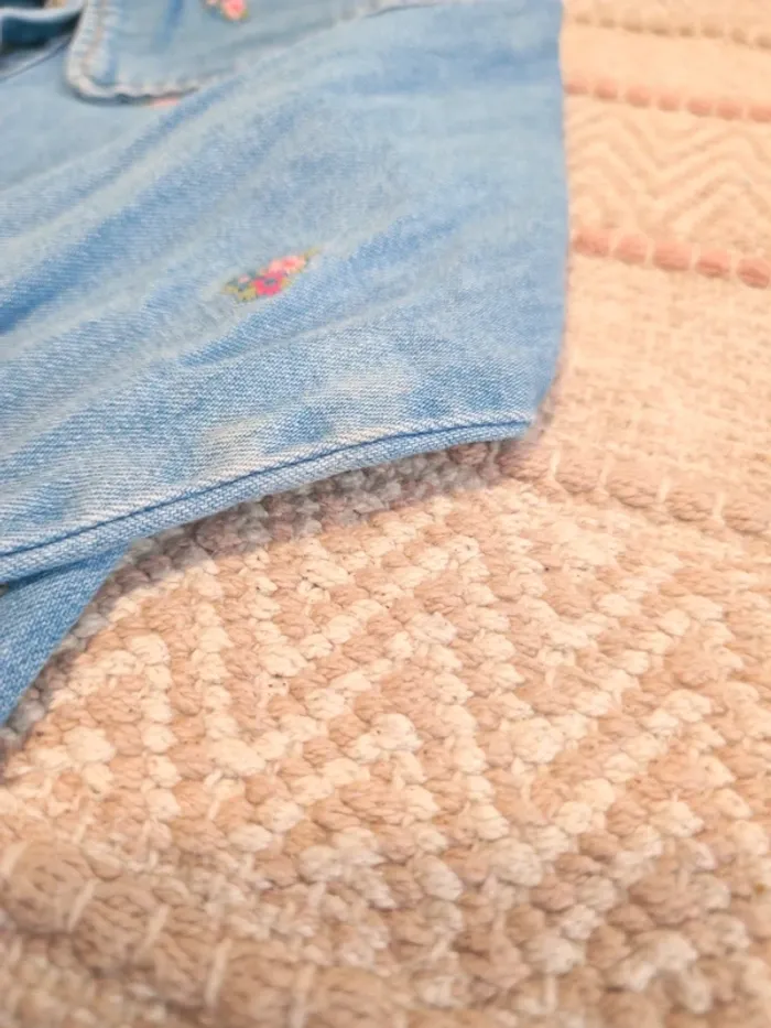 Robe Zara Jean fleurs roses 3 ans - photo numéro 4