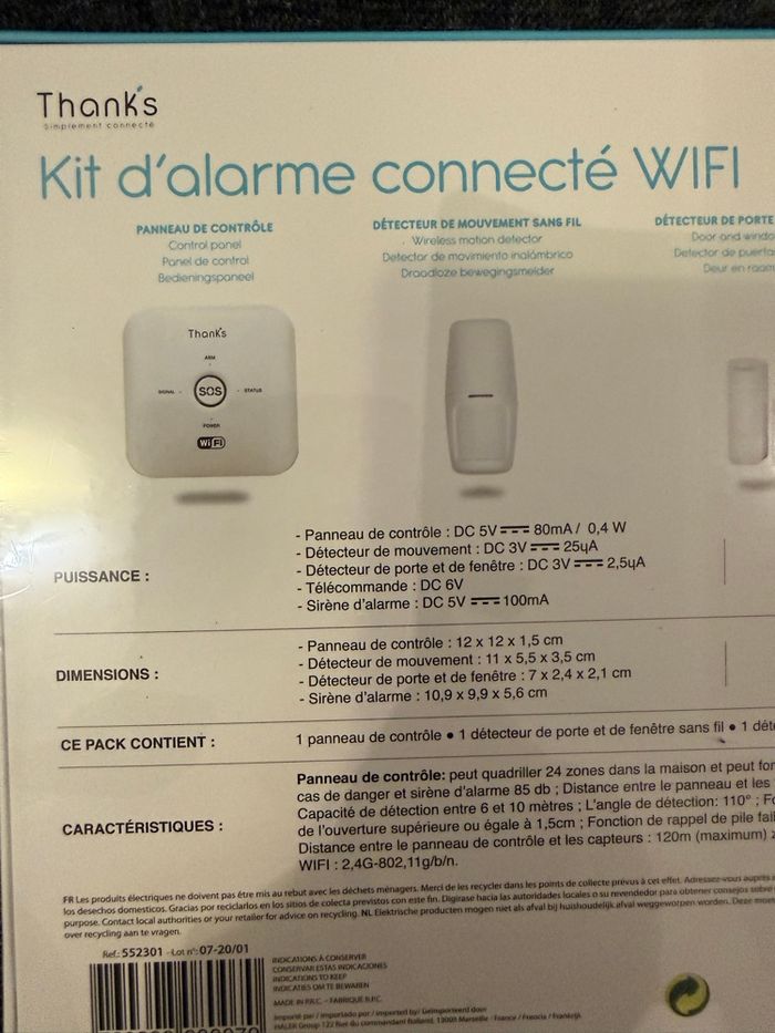 Kit d'Alarme Connecté Wi-Fi - Thank's Neuf - photo numéro 7