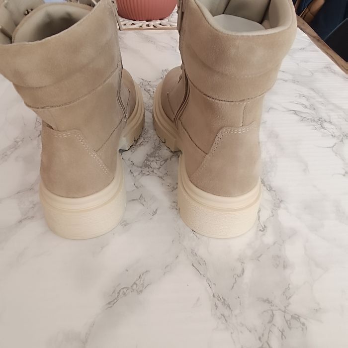 Texto bottines en daim crème beige - photo numéro 5