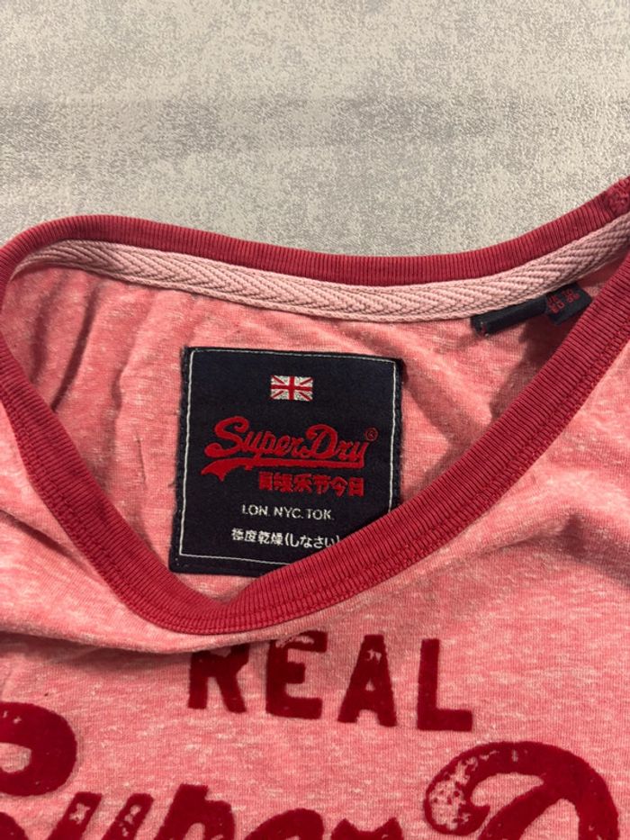 T-Shirt Superdry Rose et rouge Taille M - photo numéro 5