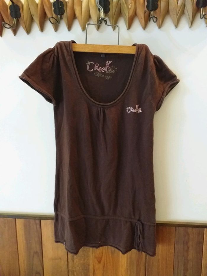 Pull marron sans manche