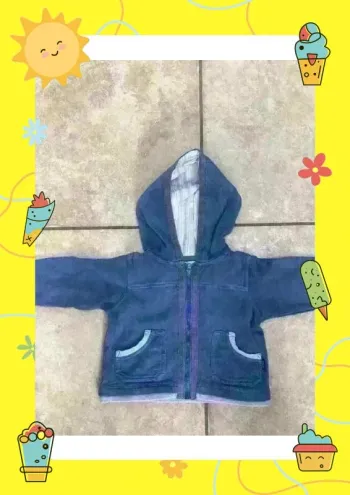 Gilet zippé à capuche bleue Sergent Major 12 mois