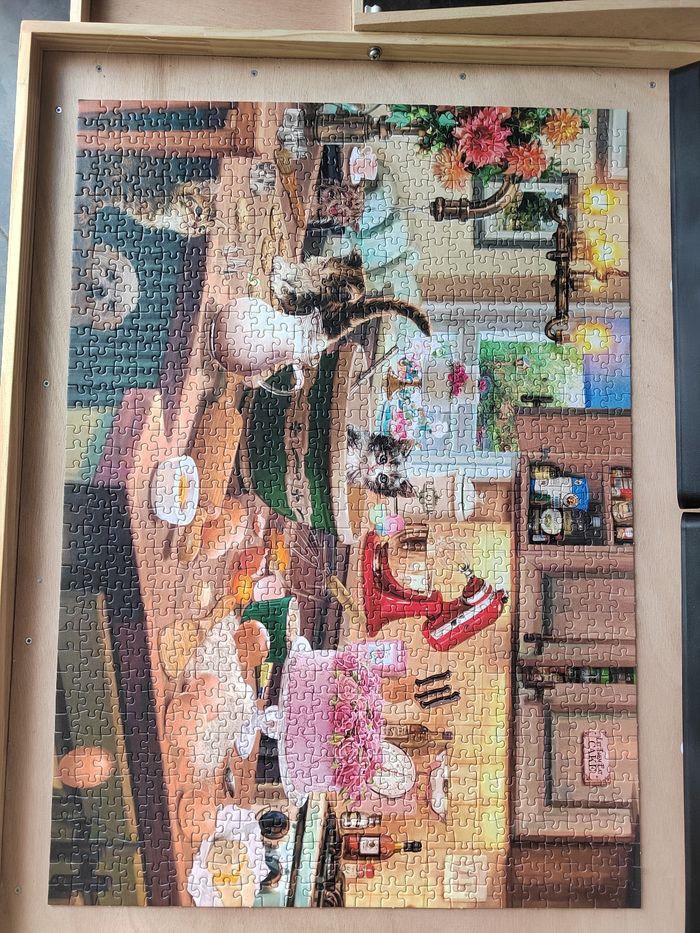 Puzzle Secret, à la Table de la Cuisine – 1000 pièces – Complet - photo numéro 5